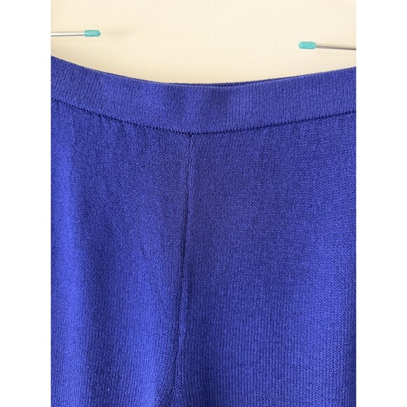 St.John Collection Pants Womens 14 Blue Santana Knit Straight Pull On Dress Pant - Picture 5 of 12